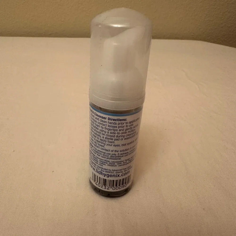 LidHygenix Foam Gentle Eyelid Cleanser‎ Doctor Formulated 1.69 oz Hypoallergenic